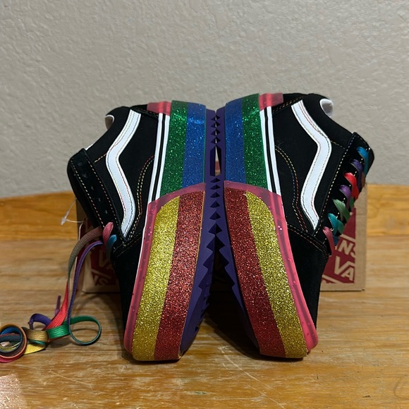 Vans old Stacked Glitter Black Rainbow - Picture 5 of 8